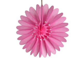 Faltrosette "Pastell" fuchsia Ø 60cm Papier, schwer entflammbar