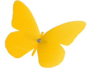 butterfly "sheet" 12 pcs. yellow