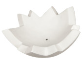 Fiberglas Objekt Ei cracked weiss, H 70cm, Ø 50cm schwer entflammbar, outdoor