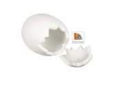 fibreglass object egg cracked colour of choice, h 70 cm,...