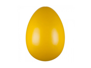 objet en fibre de verre oeuf géant jaune, h 75 cm, Ø 50 cm difficilement inflammable, extérieur