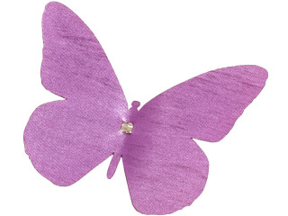 butterfly "sheet" 12 pcs. purple