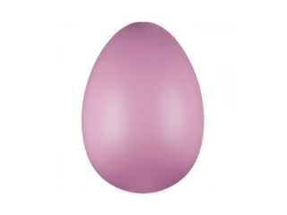 Fiberglas Objekt Ei riesig pink, H 75 cm, Ø 50 cm schwer entflammbar, outdoor