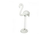 fibreglass object flamingo white, h 118 cm, w 50 cm, d 30...