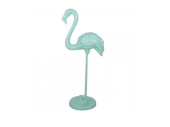 Fiberglas Objekt Flamingo türkis, H 118 cm, B 50 cm, T 30 cm schwer entflammbar, outdoor