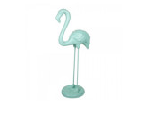 fibreglass object flamingo turquoise, h 118 cm, w 50 cm, d 30 cm flame resistant, outdoor