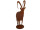 Steinbock auf Platte Metall rosteffekt 16 x H 50 cm