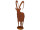 Steinbock auf Platte Metall rosteffekt 29 x H 90 cm