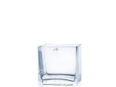 Glasvase viereckig 10 x 10cm, H 10cm
