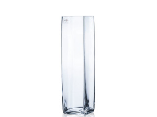 Glasvase viereckig 10 x 10cm, H 40cm