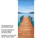 Textilbanner "Bootssteg" braun/blau, 75 x 180cm...