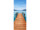 Textilbanner "Bootssteg" braun/blau, 75 x 180cm Schlauchnaht oben+unten