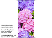 Textilbanner "Hortensien" lila/rosa 75x180cm,...