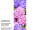 Textilbanner "Hortensien" lila/rosa 75x180cm, Schlauchnaht oben+unten