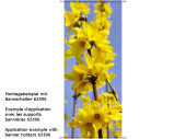 Textilbanner "Forsythien" gelb/blau 75 x 180cm,...
