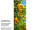 Textilbanner "Orangenbusch" 75 x 180cm, orange/grün Schlauchnaht oben+unten