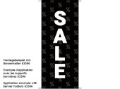 Textilbanner "Sale" 75 x 180cm, schwarz/weiss Schlauchnaht oben+unten
