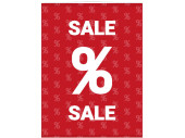 Display-Banner "SALE" rot/weiss 150 x 200cm,...