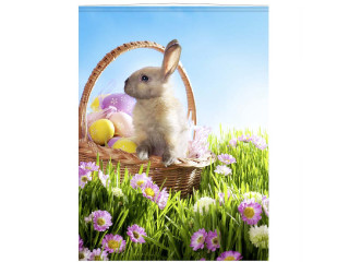 Display-Banner "Osterhase im Korb" 150 x 200cm, inkl. Aufhängung
