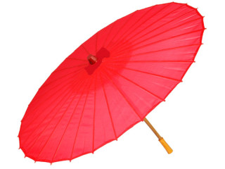 Chinaschirm rot-uni Ø 80cm, H 88cm