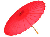 Chinaschirm rot-uni Ø 80cm, H 88cm