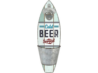 Surfbrett Flaschenöffner BEER grau/bunt B 18 x T 6 x H 34cm