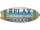 Surfbrett Relax Life is Good blau/weiss, 85 x 33 x 2.5 cm