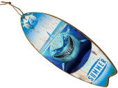 Surfbrett Hai Summer blau/weiss, 78 x 30 x 1.8cm