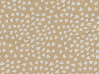 Geschenkpapier "Herzen Kraft" 70cm x 50m natur/weiss