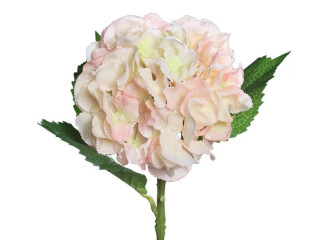 Hortensie rosa mit 3 Blätter H 44cm