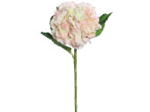 Hortensie rosa mit 3 Blätter H 44cm
