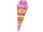 Folienballon "ABC Schultüte" pink/bunt, 25 x H 76cm