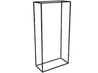 présentoir "Quadro" noir mat l 94.2 x p 39.2 x h 177cm