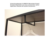 clothing rail "quadro" black matte metal l...