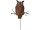 Eule rosteffekt sitzend mit Ast, Metall, 52 x H 50cm, auf Gartenstecker 150cm