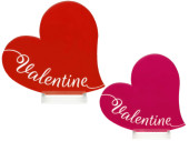 Herzaufsteller "Valentine" Acryl, versch....