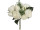 Rosenbouquet "Foam" weiss Ø 20cm mit grünen Blättern