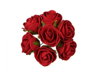Rosenköpfe "Foam" rot Ø 3cm, 84 Stück