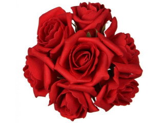 Rosenköpfe "Foam" rot Ø 6cm, 42 Stück