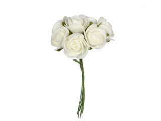 Rosenköpfe "Foam" weiss Ø 3cm, 84 Stück