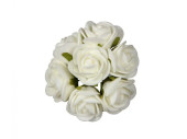 Rosenköpfe "Foam" weiss Ø 3cm, 84 Stück