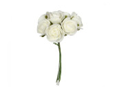 Rosenköpfe "Foam" weiss Ø 3cm, 84...