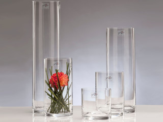 Glasvase "Zylinder" Ø 10cm, versch. Höhen