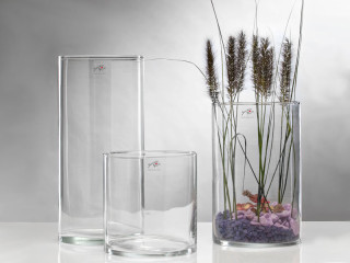 Glas-Zylindervase rund Ø 19,5cm, versch. Höhen
