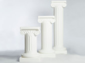 colonne "classique", plastique, h 100cm, blanc