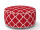 tabouret gonflable rouge et blanc Ø 53cm, h 23cm, résistant aux intempéries