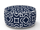tabouret gonflable bleu et blanc Ø 53cm, h 23cm,...