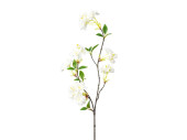 Kirschblütenzweig 66cm mit Blätter weiss