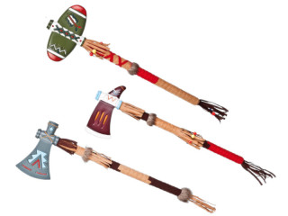Axt de luxe "Indianer" 45cm gemischt, 3 Sorten, je nach Vorrat