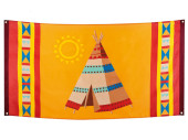 Fahne "Indianer" bunt 90 x 150cm, Polyester,...